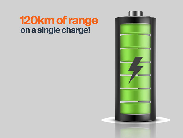 120Km of range battery